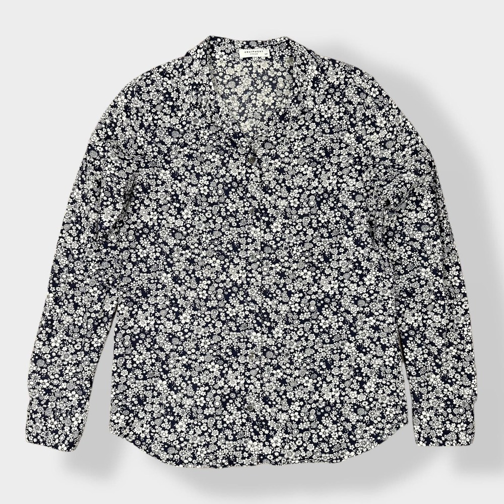 Equipment Femme 100% Cotton floral Button up‎ top size S